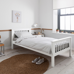 Hampshire Single Bed Frame in Classic White