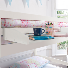 Tuuli Bed Shelf for Bunks Cabins Midsleepers and Highsleepers in Classic White