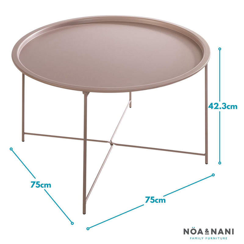 Bjarni Garden Patio Occasional Table in Blush Pink