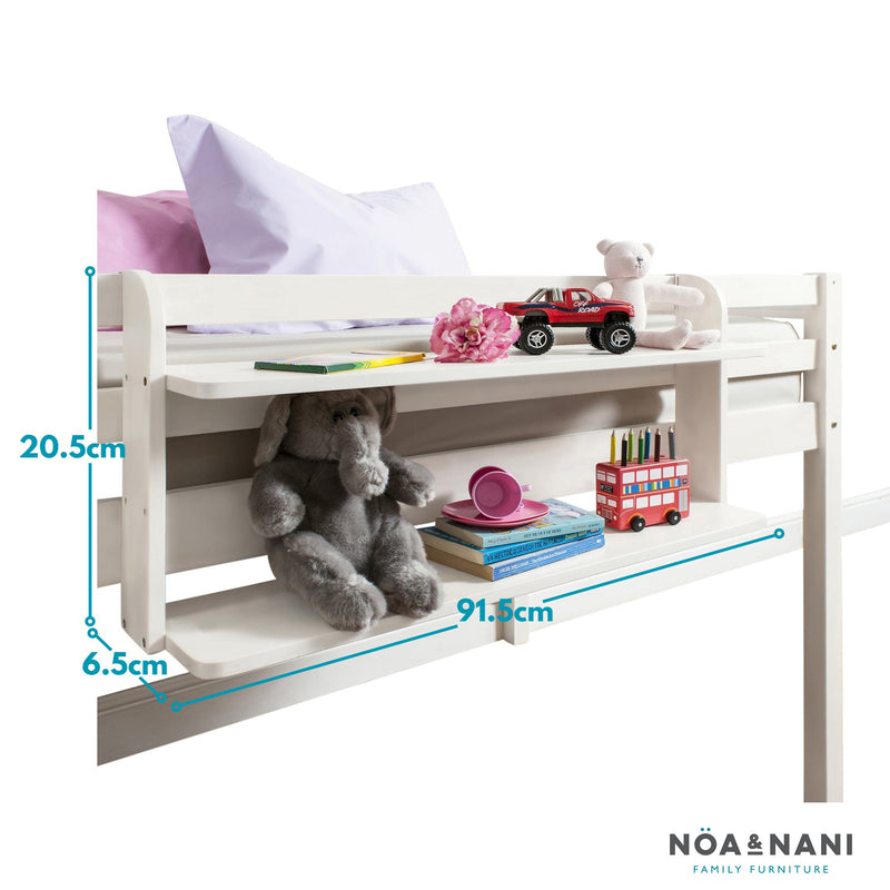 Double Shelf for Cabin or Bunk Beds in White