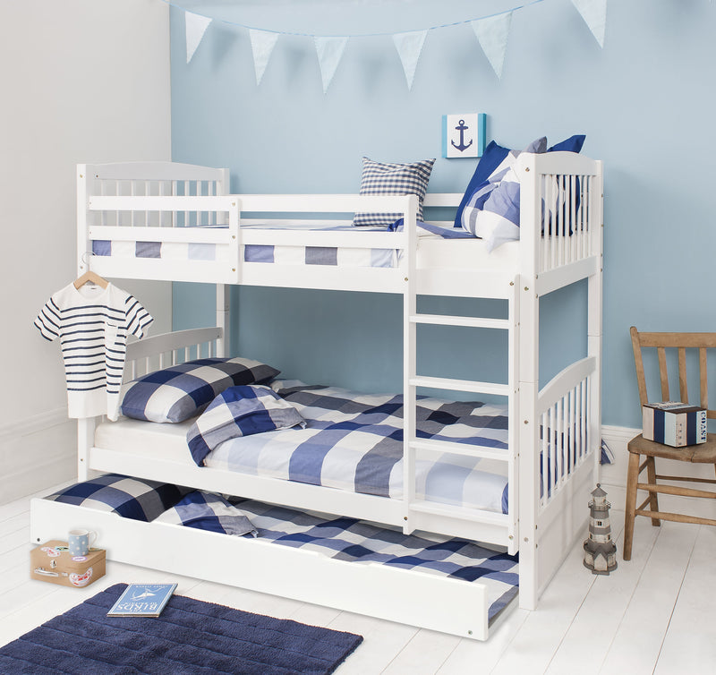 Pull out Trundle Spacesaver Bed in Classic White