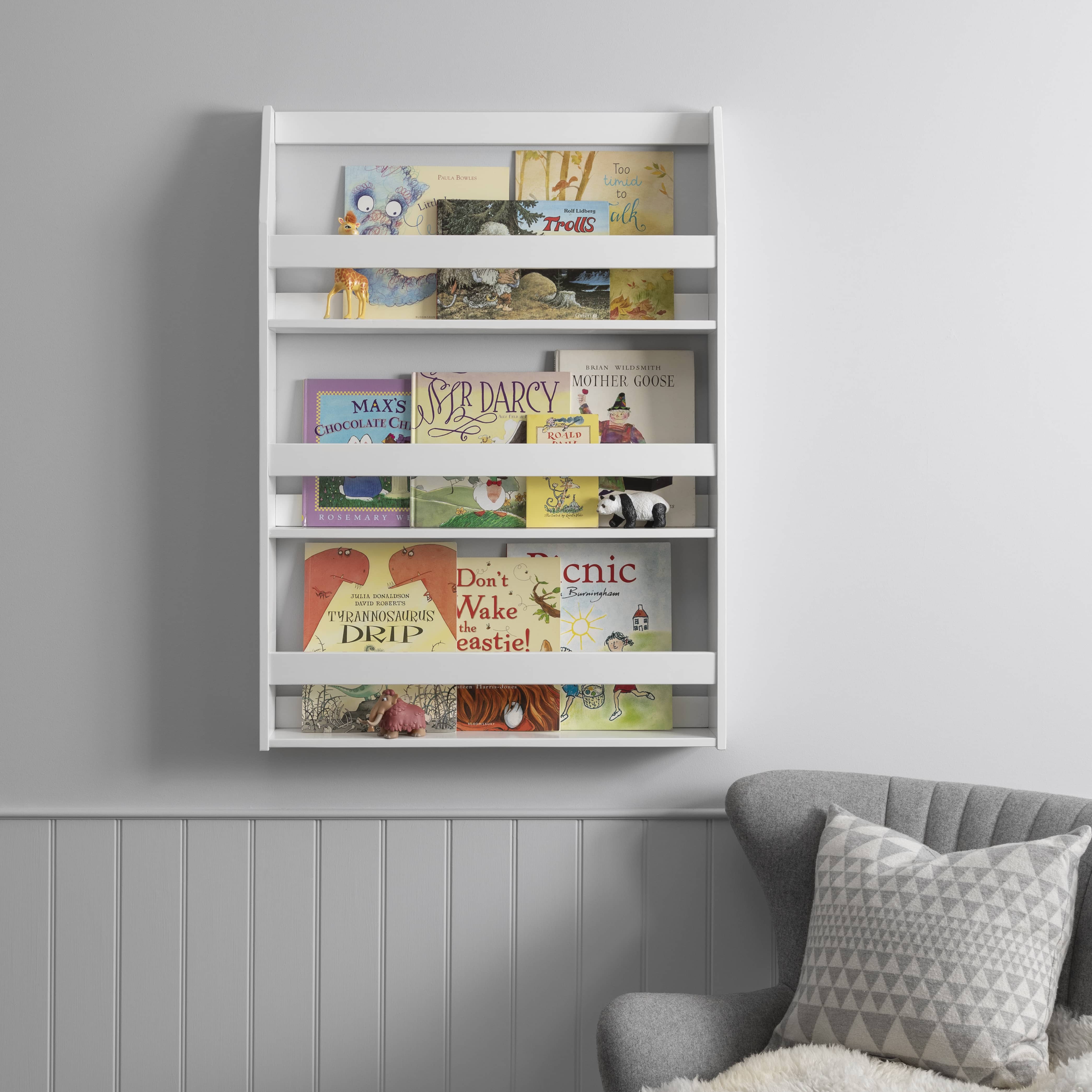 Hakan Display 3 Shelf Bookcase Wall Mounted Noa Nani