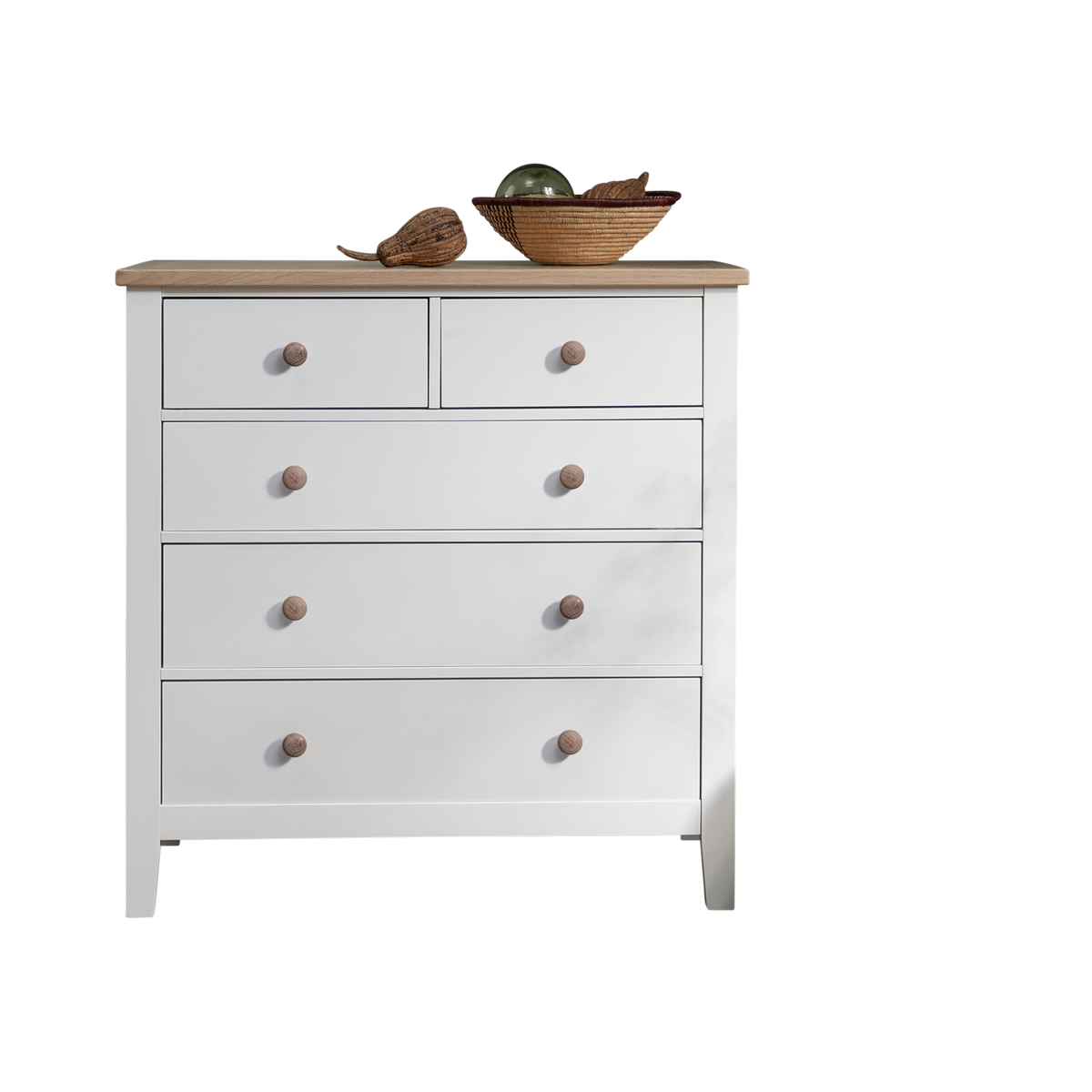 Jäkkvik 2+3 Chest of Drawers in White & Oak | Noa & Nani