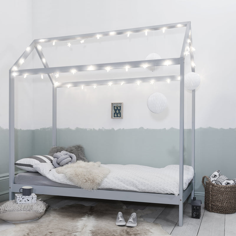 Jansen Scandinavian Single Bed Frame in Silk Grey