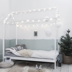 Jansen Scandinavian Single Bed Frame in White