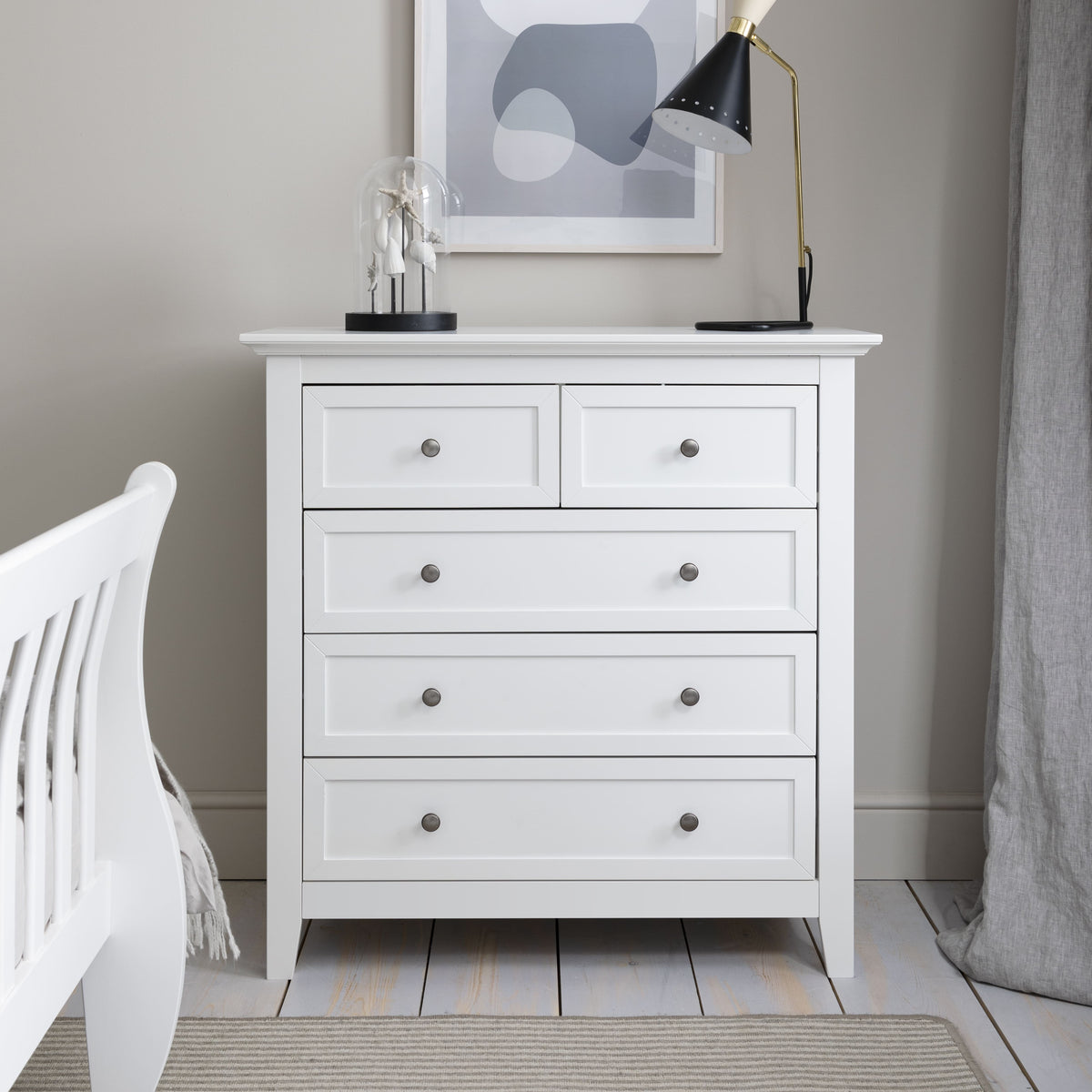 Karlstad 2 + 3 Drawer Chest in White | Noa & Nani