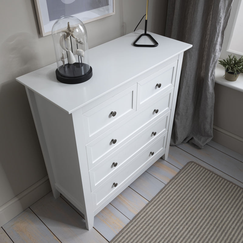 Karlstad Chest of Drawers 2+3 Drawer in Classic White