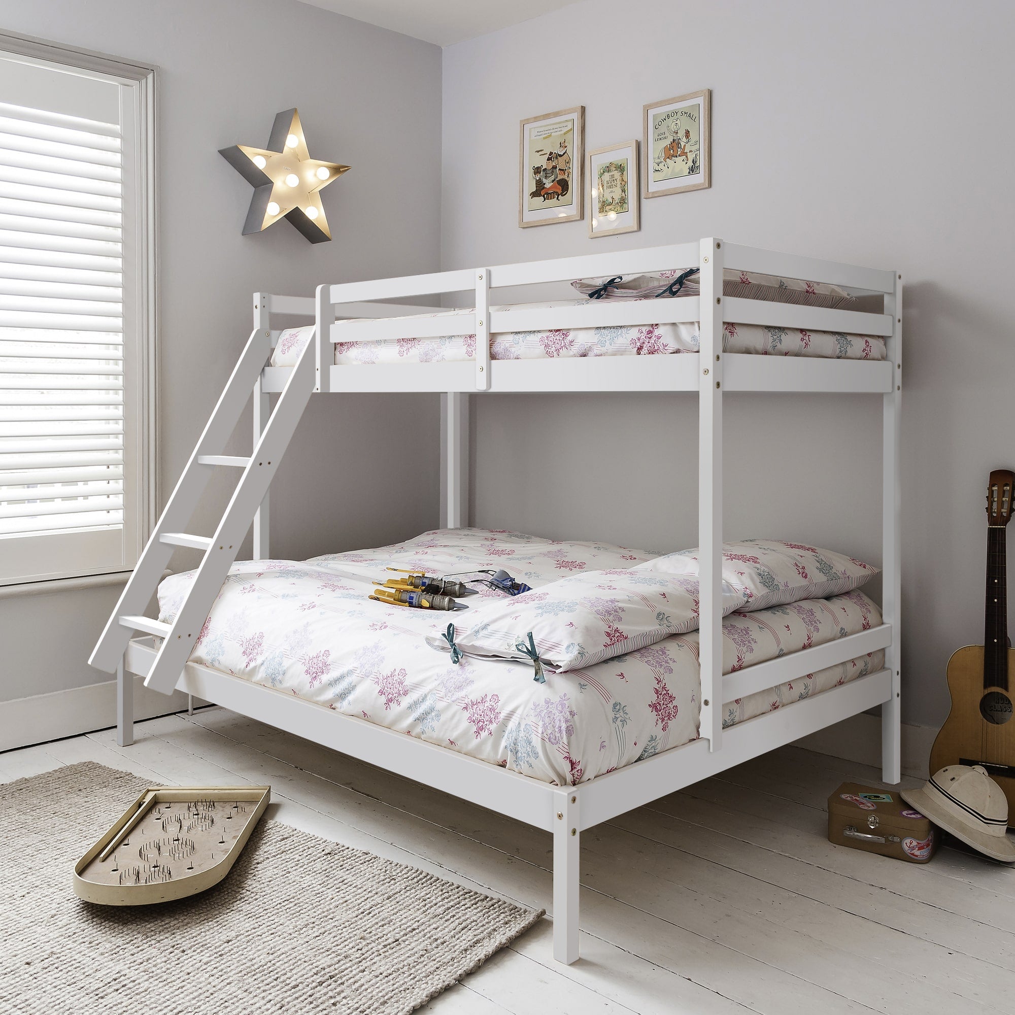 Kent Triple Bunk Bed in White Noa Nani