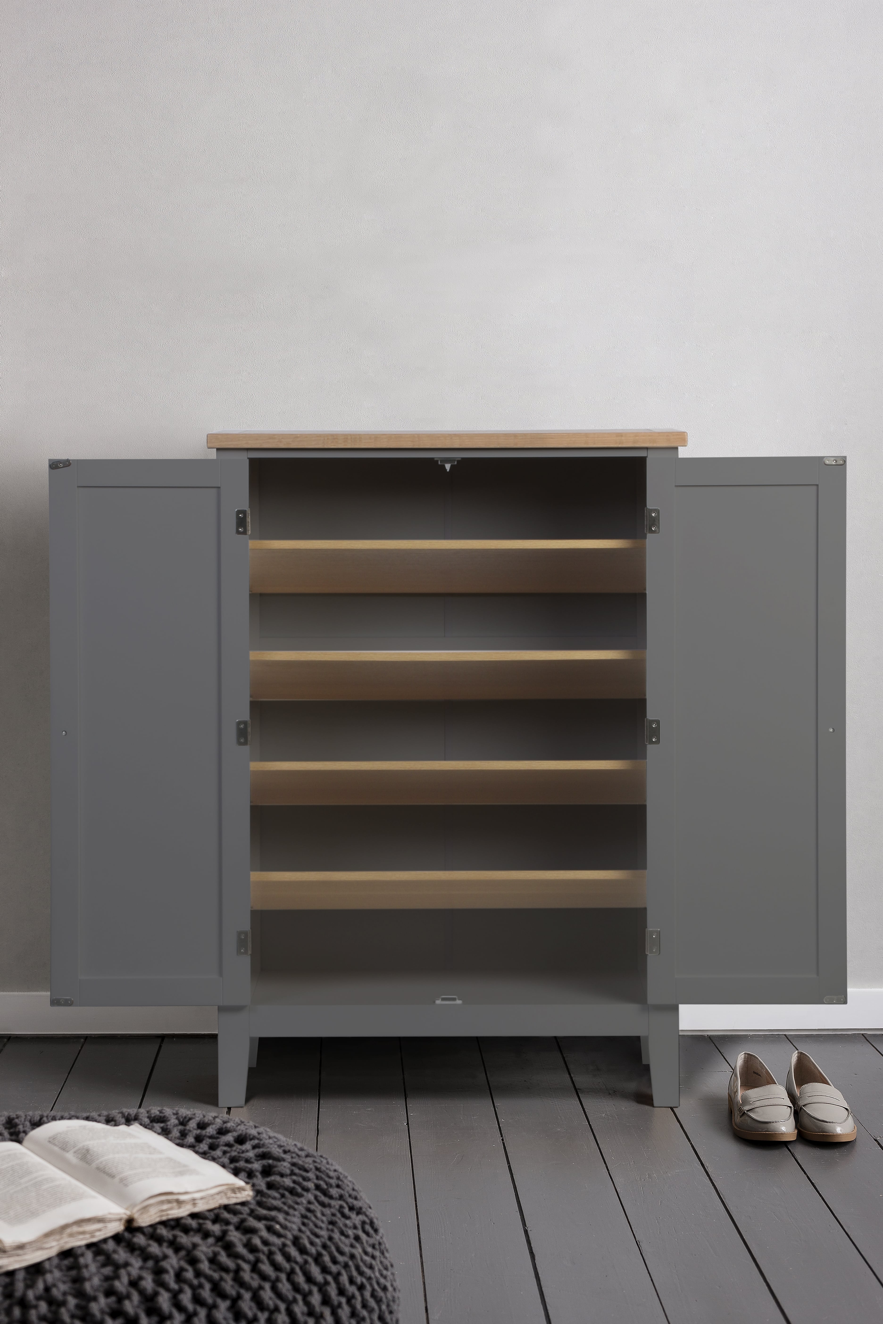 Leines Shoe Storage Cupboard in Charcoal Grey Noa Nani Noa Nani