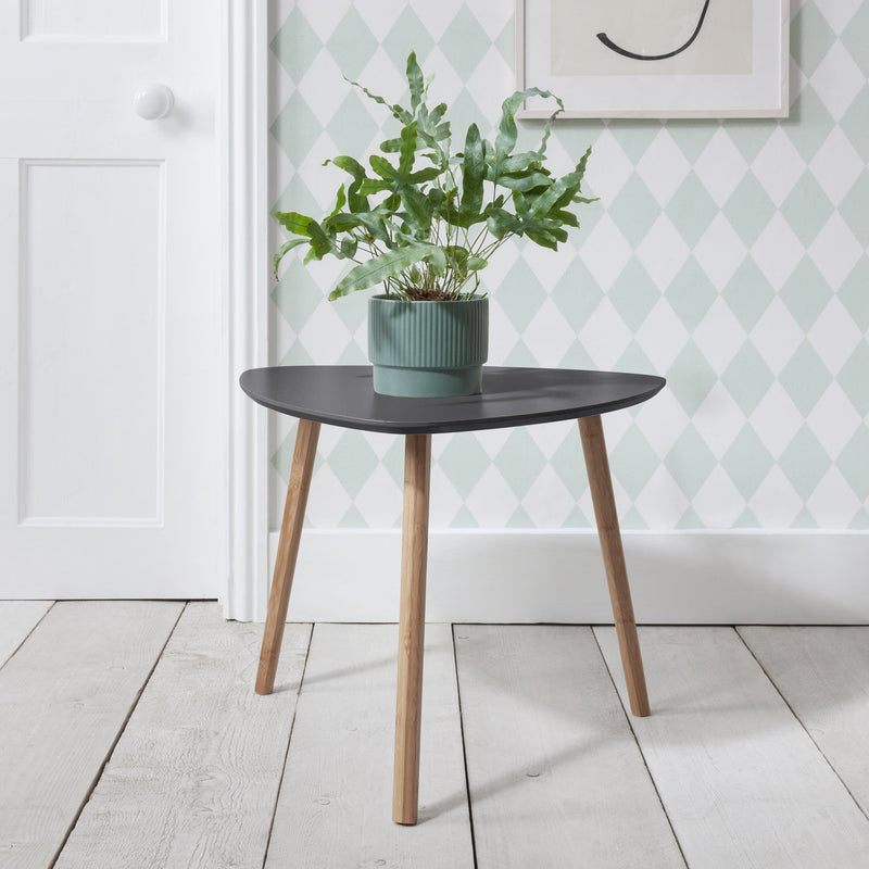 Malme Side Table Occasional Large in Storm Grey and Natural Pine