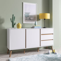 Otto Sideboard Large 2 Door with Drawers in White