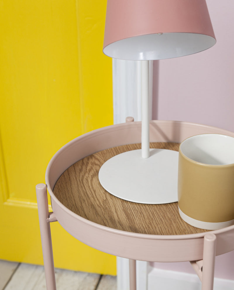 Solna Small Side Table in Blush Pink