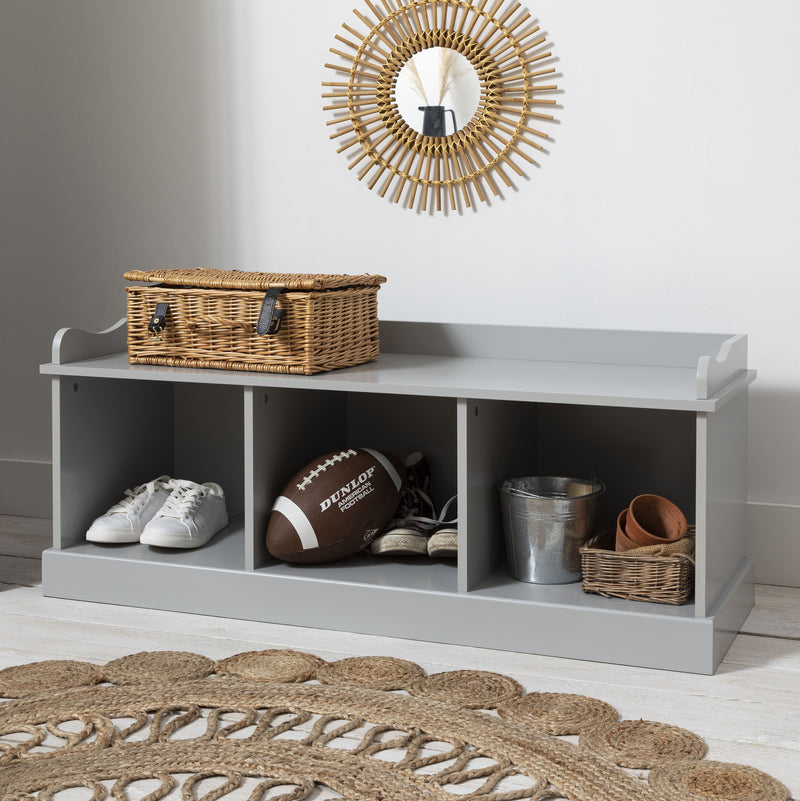 Stockholm Storage Bench in Silk Grey