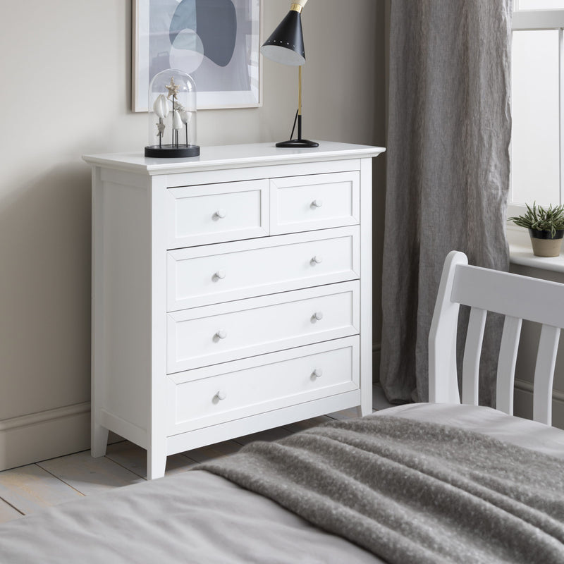 Torsby Chest of Drawers 2+3 Drawer in Classic White