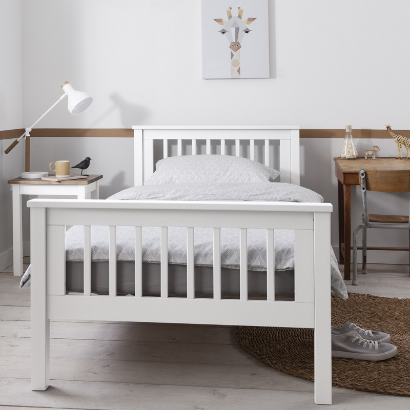 Hampshire Single Bed Frame in Classic White