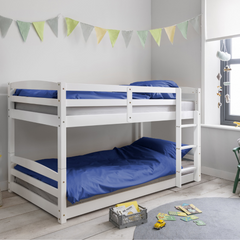 Mimi Shorty Bunk Bed Splits into Toddler and Day Bed in Classic White