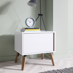 Otto Bedside Table in Classic White