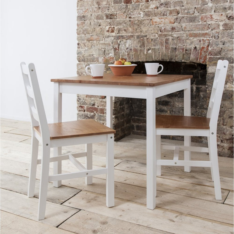 Annika Bistro Table in Grey and Natural Pine