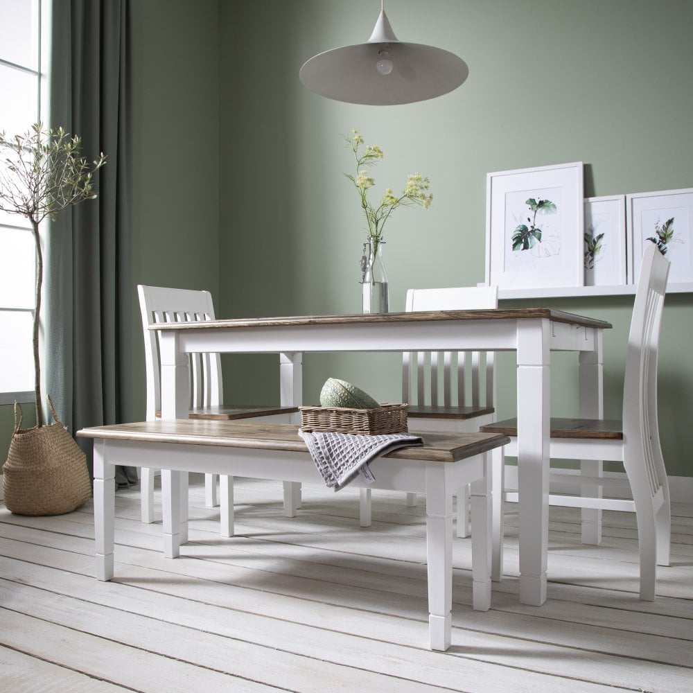 White dining store table 140cm