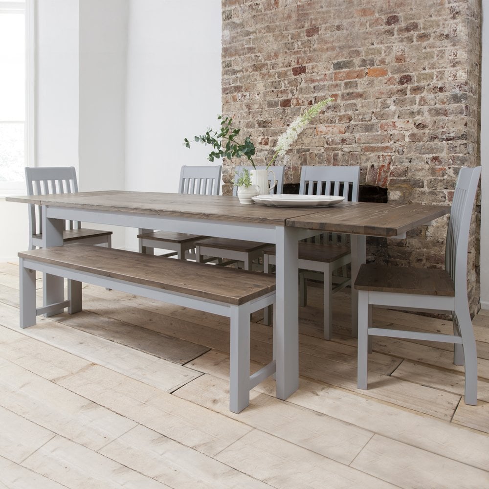 Grey pine on sale dining table