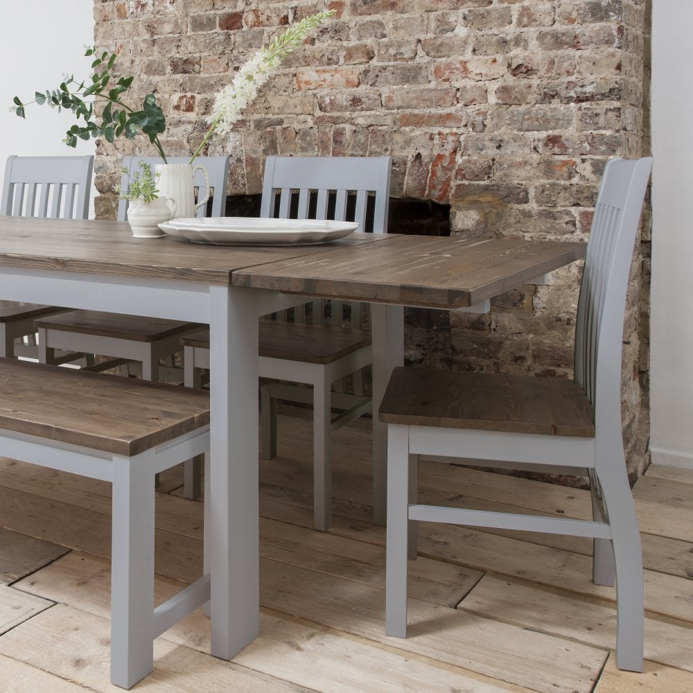 Dark grey best sale dining bench