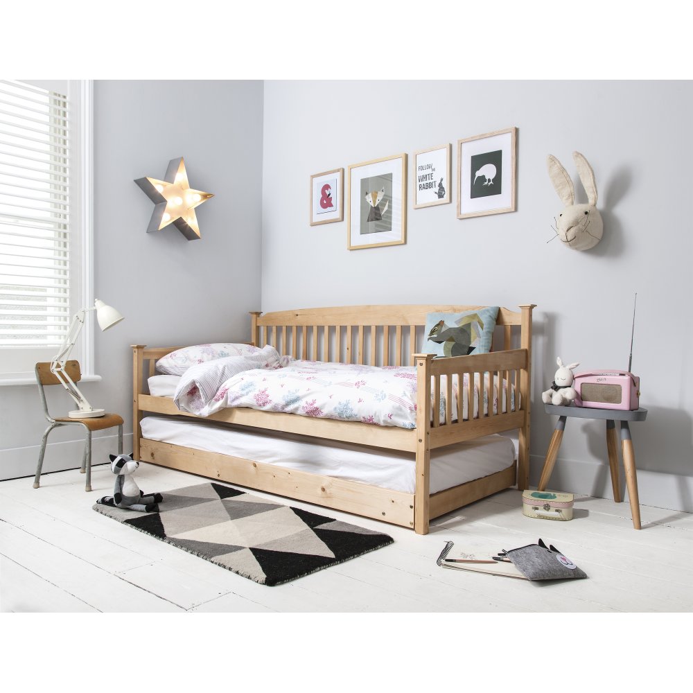 Seren twin solid wood on sale daybed with trundle