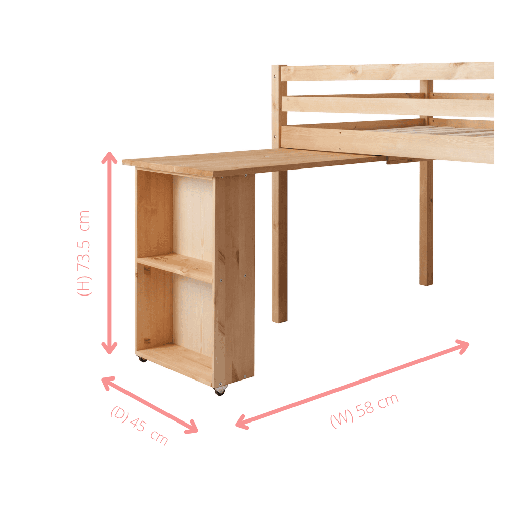 Cabin bed with sales pull out desk