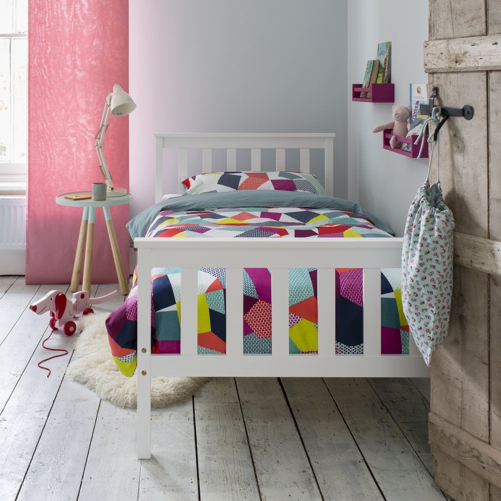 Childrens white hotsell single bed