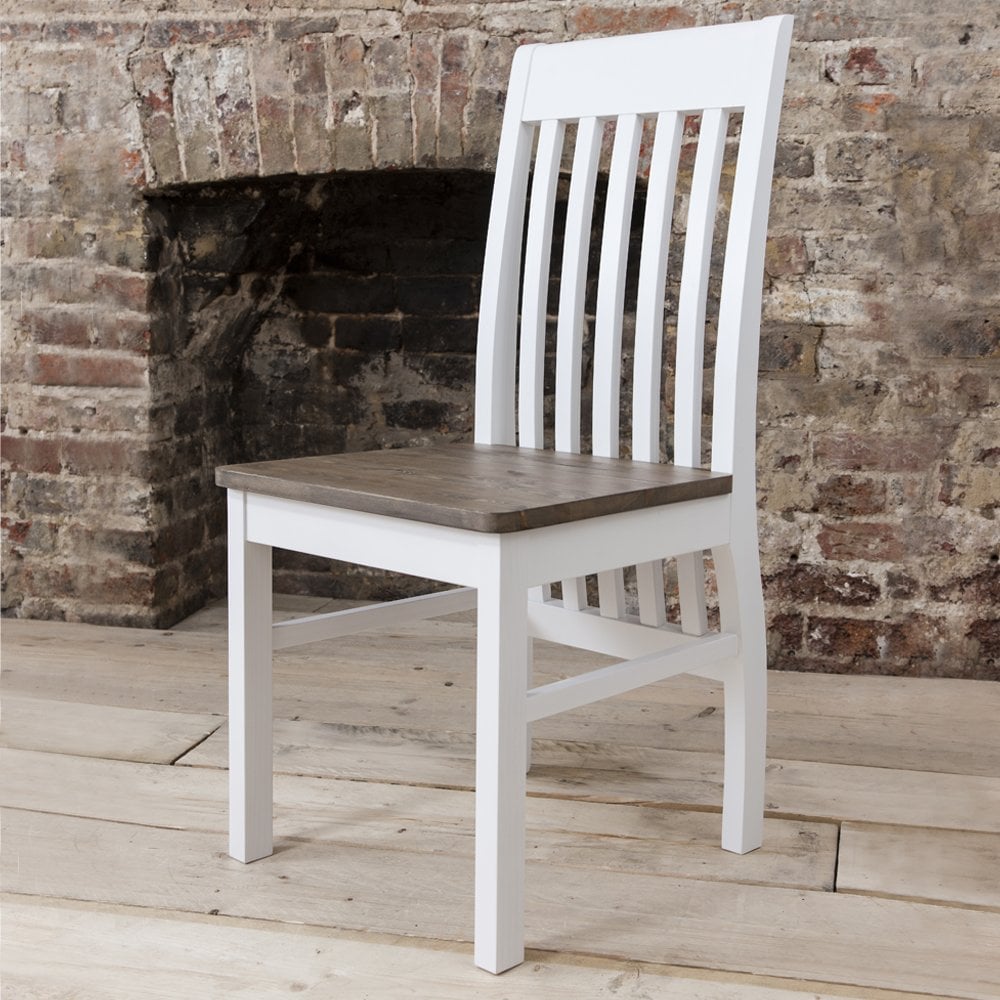 Single white on sale wooden chair