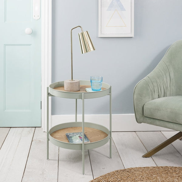 Side table with deals light