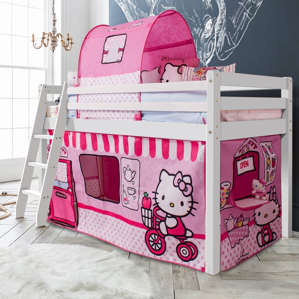 Midsleeper Cabin Bed with Hello Kitty Tent