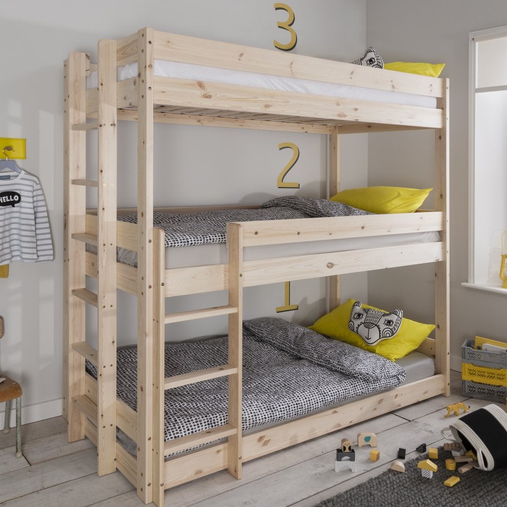 three bunk bed set