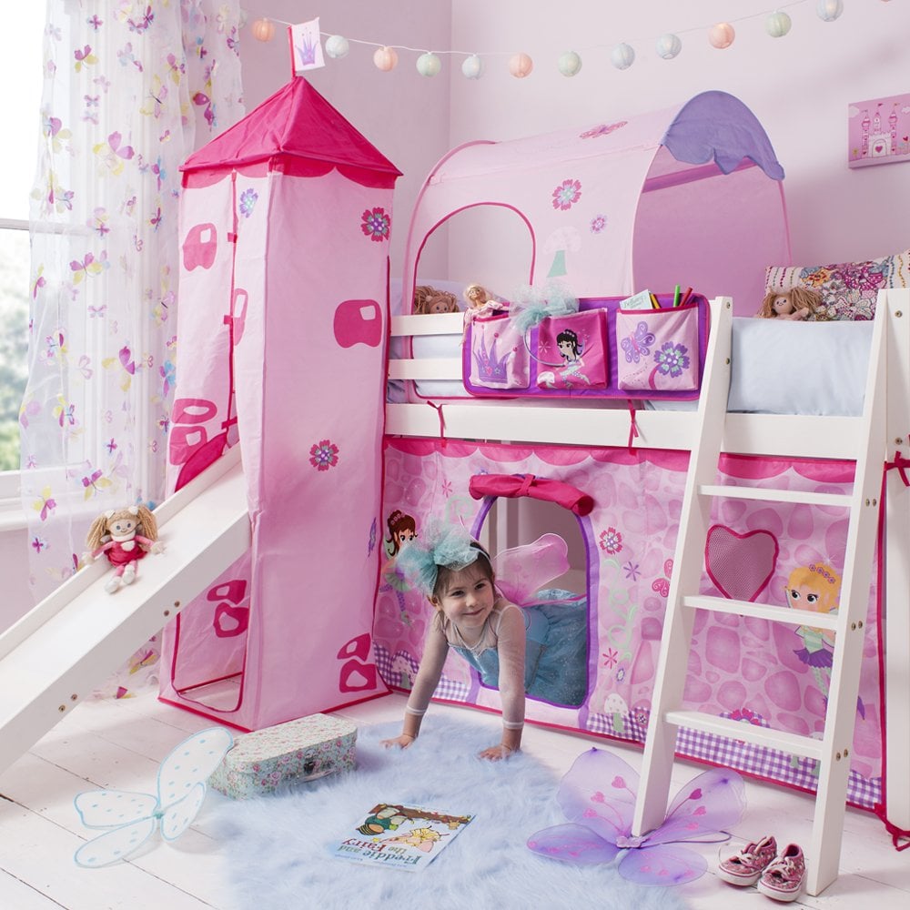 girls bed with slide